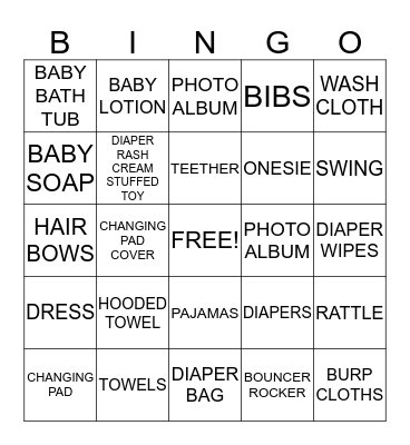 Lil' Pumpkin Bingo Card