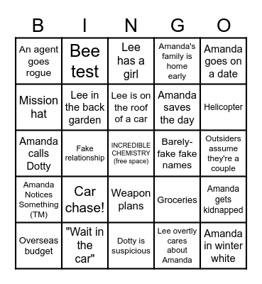 Scarecrow and Mrs. King Bingo Card