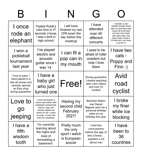 Salt Lake City Bingo! Bingo Card