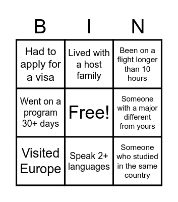 LFA 2020 VIRTUAL BINGO Card