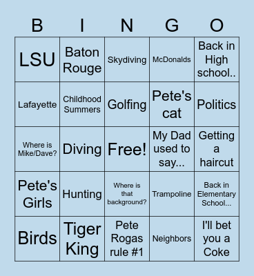 Meeting Bingo Card