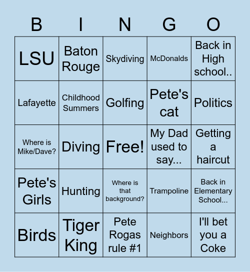 Meeting Bingo Card