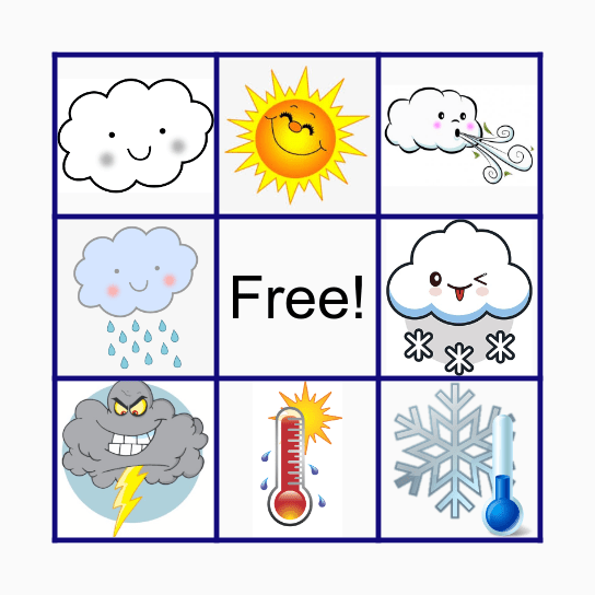 WEATHER BINGO Card