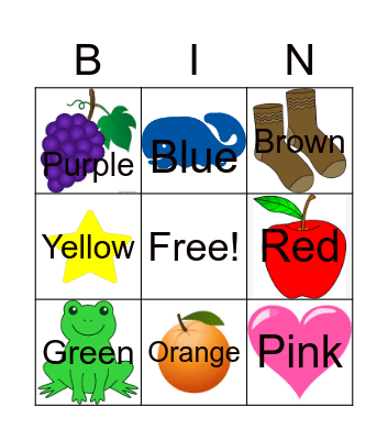 Color Bingo Card