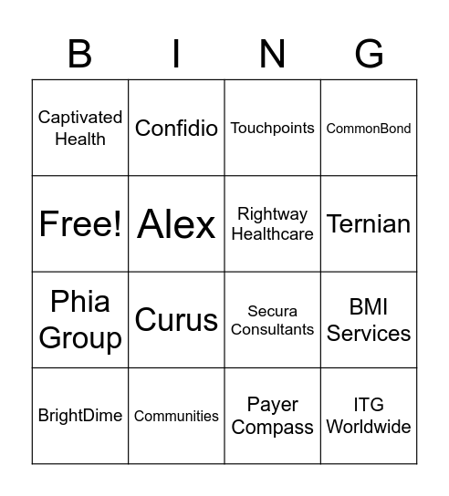 UBA Bingo Card