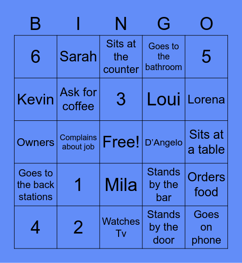 Mike’s Bingo Card