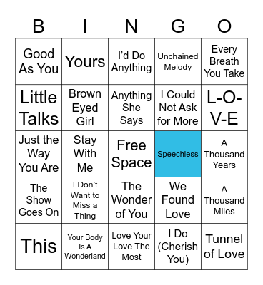 Let’s Get Lucky in Love Bingo Card