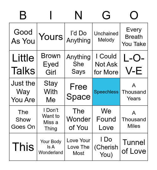 Let’s Get Lucky in Love Bingo Card