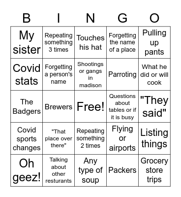 New Ed bingo Card