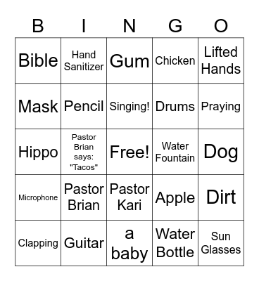 Breakthrough Kids - Scavenger Hunt Bingo Card