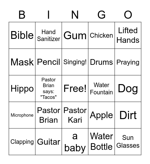 Breakthrough Kids - Scavenger Hunt Bingo Card