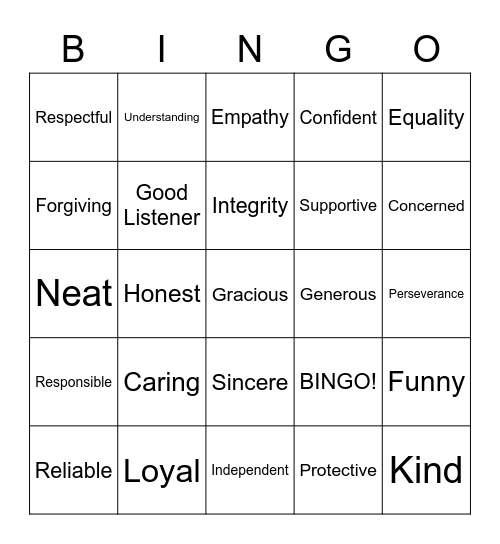 Let's Play Bingo Card