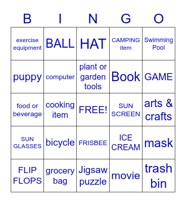 SUMMER 2020 Bingo Card