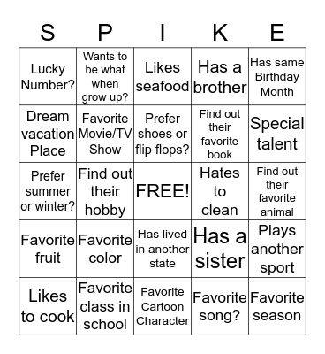 Who's on my Volleyball Team?? Bingo Card