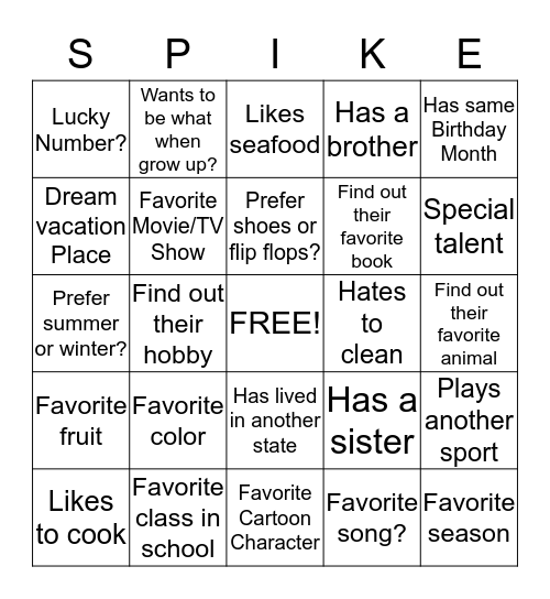 Who's on my Volleyball Team?? Bingo Card