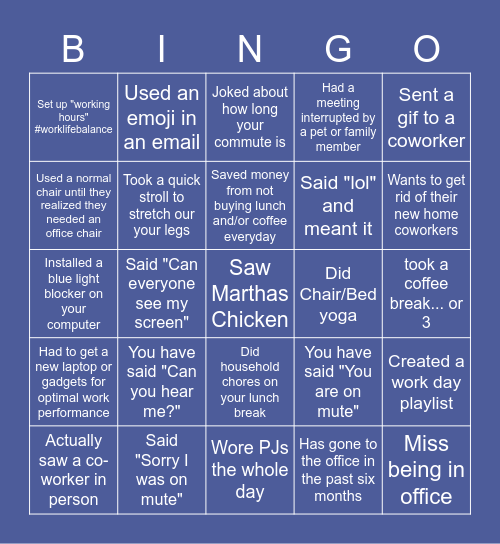 Remote Bingo Card