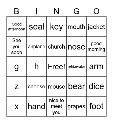 Spanish BINGO for 9/18/20 Bingo Card