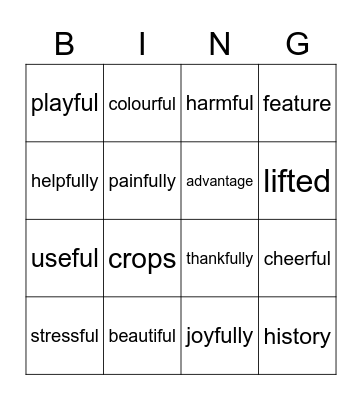 WEEK 1 SPELLING LIST Bingo Card