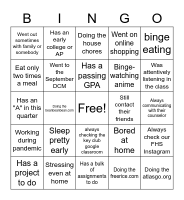 Ice Breaker Bingo Card