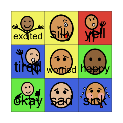 Feelings Bingo Card