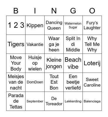 vv Zundert Bingo Card