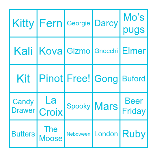 Ne-Bingo Card