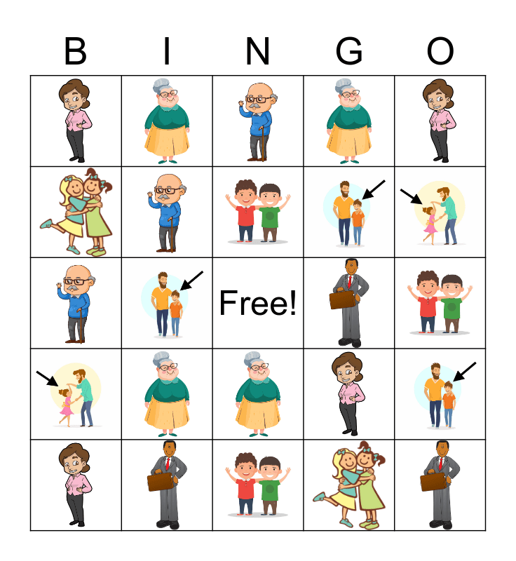 La Famille Bingo Card