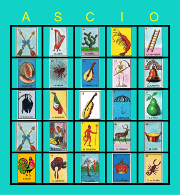 SEATON LOTERIA Bingo Card