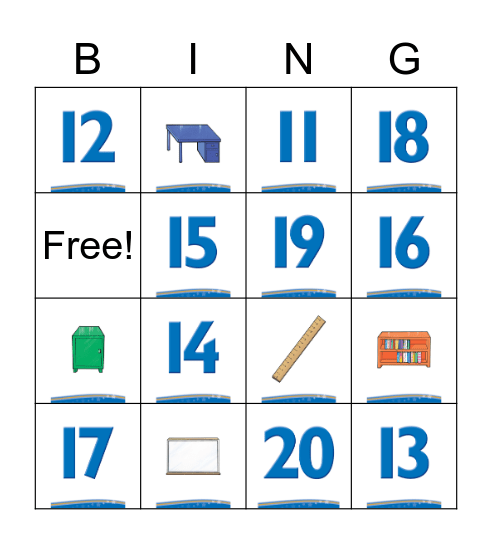 School Bingo Card