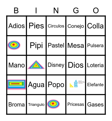 Princesas Bingo Card
