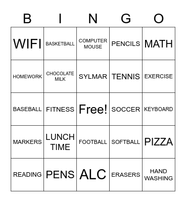 ALC BINGO Card