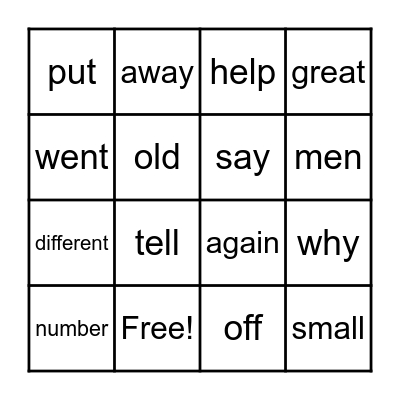Snap Words 136-150 Bingo Card
