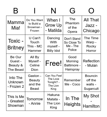 Nicole’s Quarantine Bingo Card