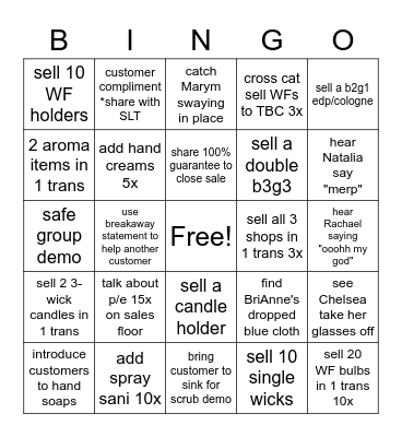 WILD WALLFLOWER WEEKEND Bingo Card