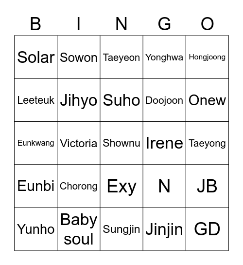 Nama Leader Bingo Card