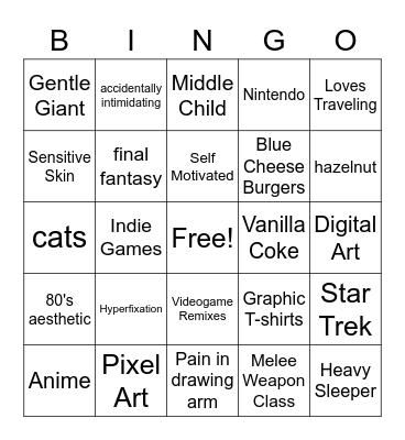 Brian Bingo Card