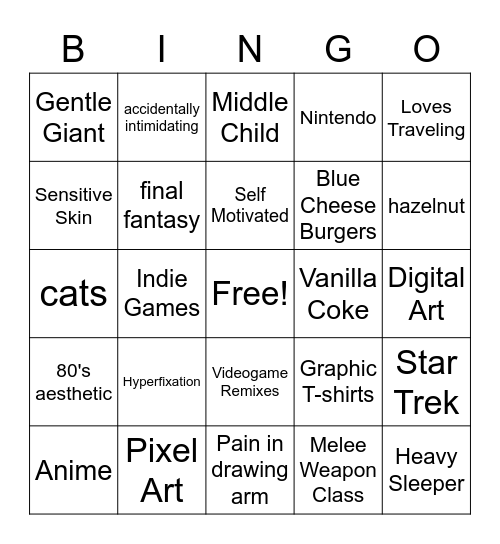 Brian Bingo Card