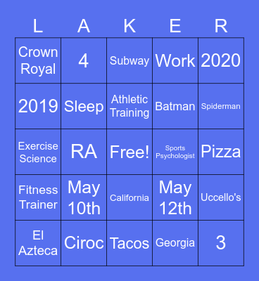 Bingo About The Graduate Bingo Card