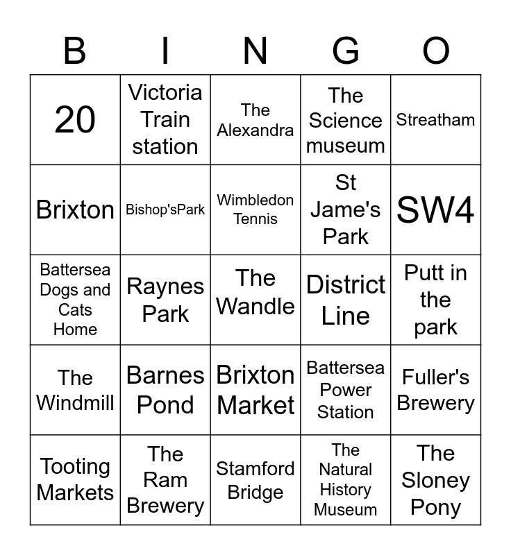 south-west-london-bingo-card