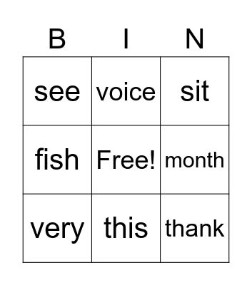 The Six Sounds to Master Bingo Card