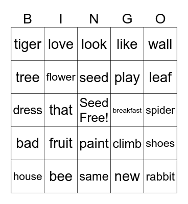 T1.2 400 Words Unit 1-8 Bingo Card