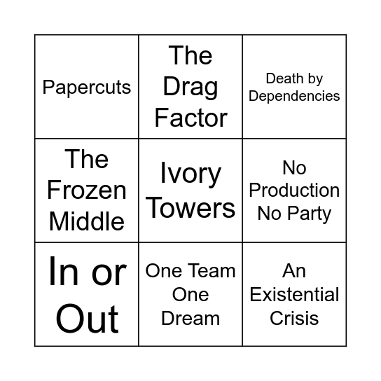 Endeavour Bingo Card