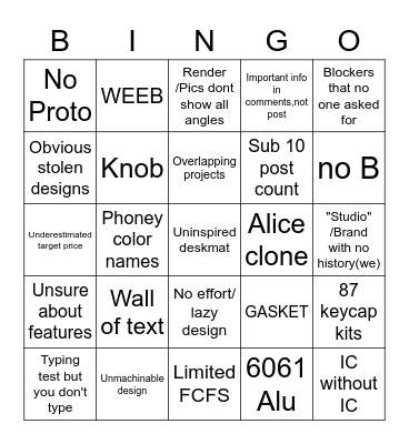 GB reviews Sept 20 Bingo Card