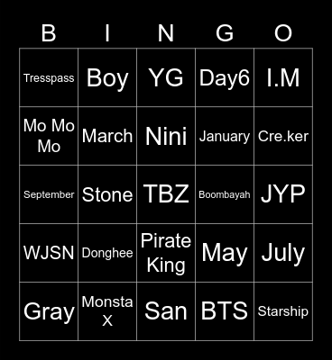 imxchangkyoun Bingo Card