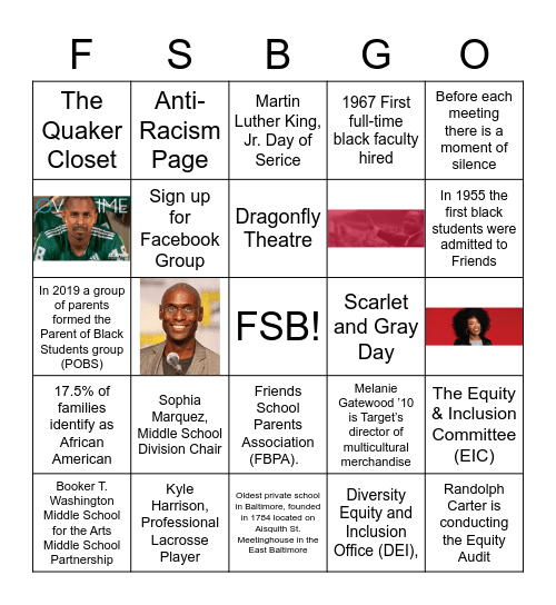 FRIENGO Bingo Card