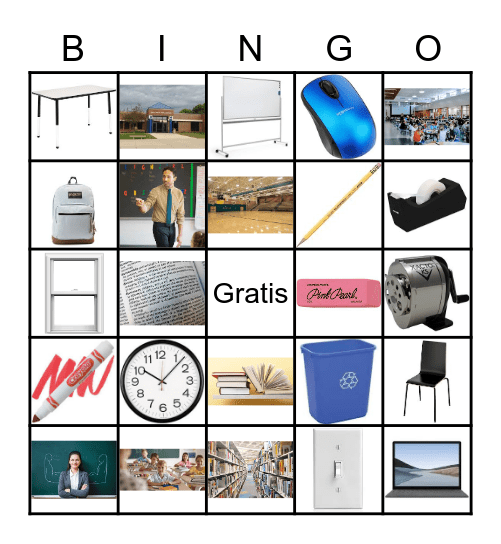 ¡LOTERIA SOBRE LA ESCUELA! Bingo Card