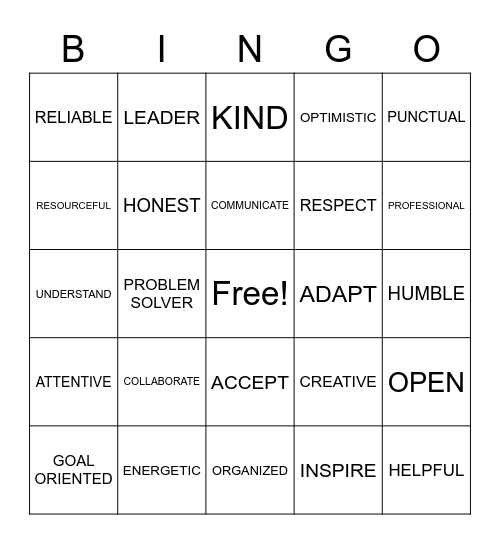 BE A BETTER COWORKER Bingo Card