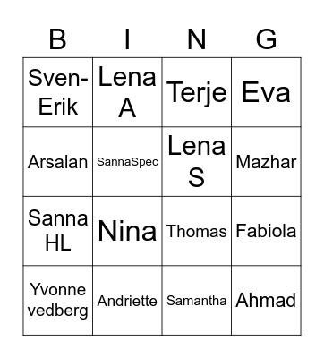 Love Bingo Card