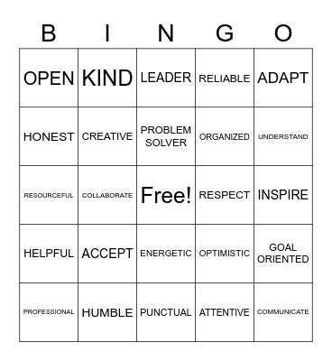 BE A BETTER COWORKER Bingo Card