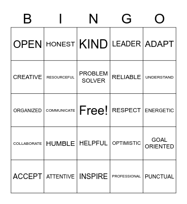 BE A BETTER COWORKER Bingo Card